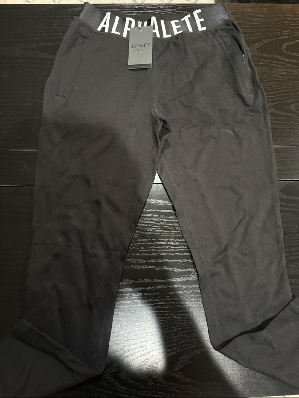 Alphalete Men’s Black Logo Elastic Waist Joggers